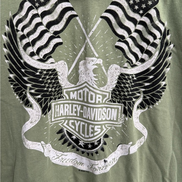 Harley-Davidson Women's Olive Graphic Tee - Picture 2 of 6